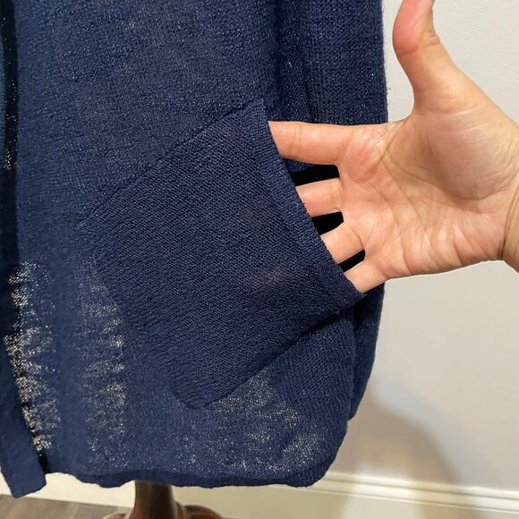 Lilly Pulitzer Womens Chesapeake Cardigan Open Front Drape Sweater size S Navy - Picture 8 of 12